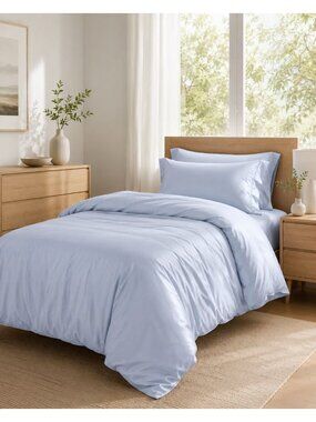 S8 | Quince Bamboo Duvet Cover Twin Sky Blue NWOT